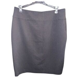Liz Claiborne Dark Grey Linen Pencil Skirt w Lining Size 8
